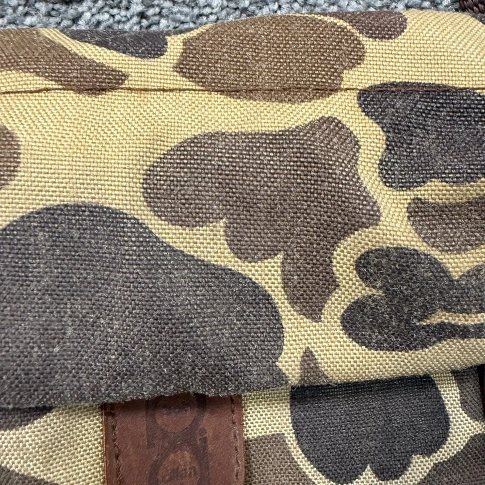 VTG Bob Allen Duck Camo Crossbody Shot Gun Shell Bag USA Canvas Hunting Pouch